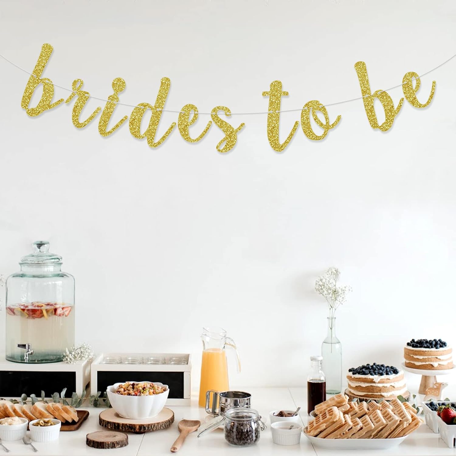 Brides To Be Banner with Gold Glitter