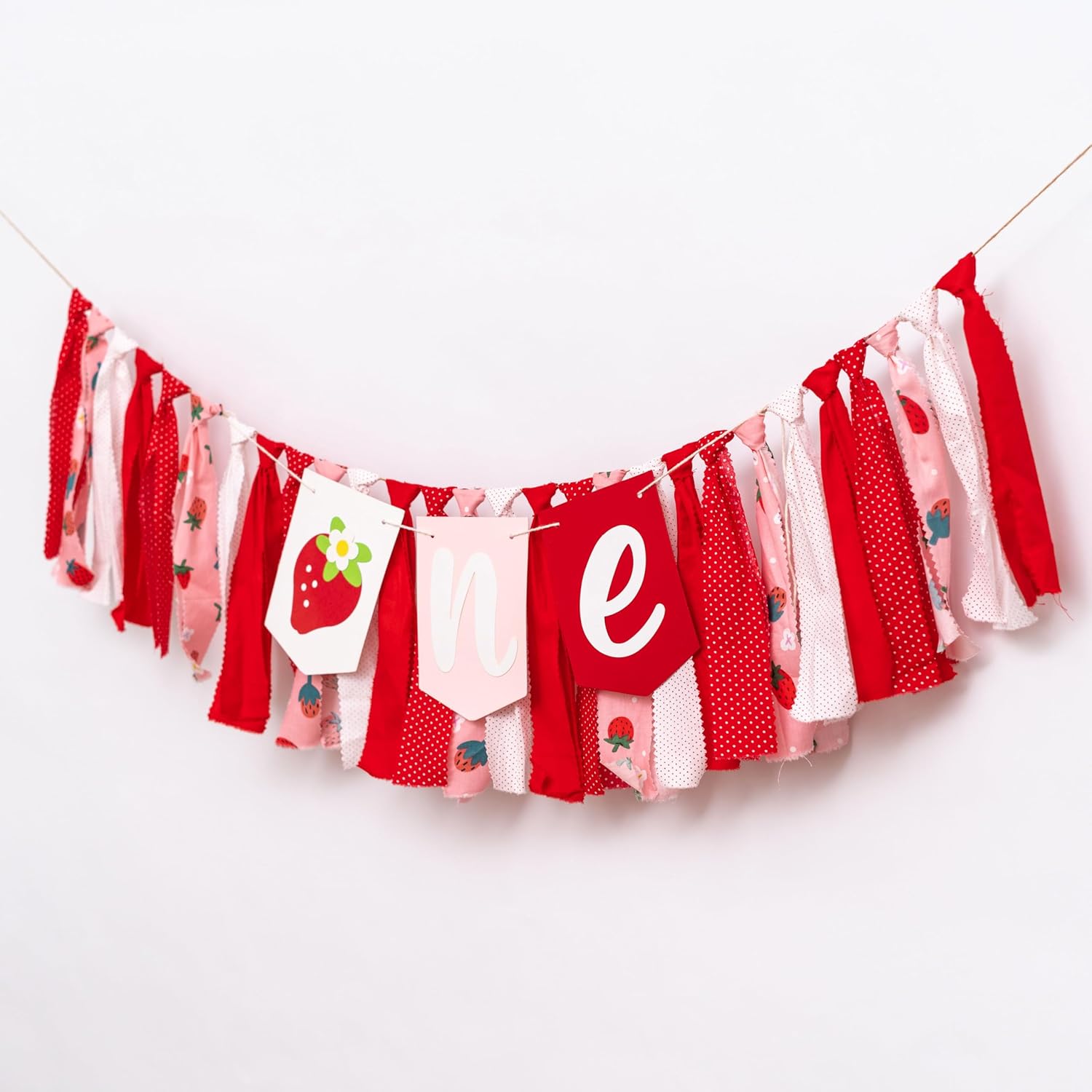 Strawberry First Birthday High Chair Banner