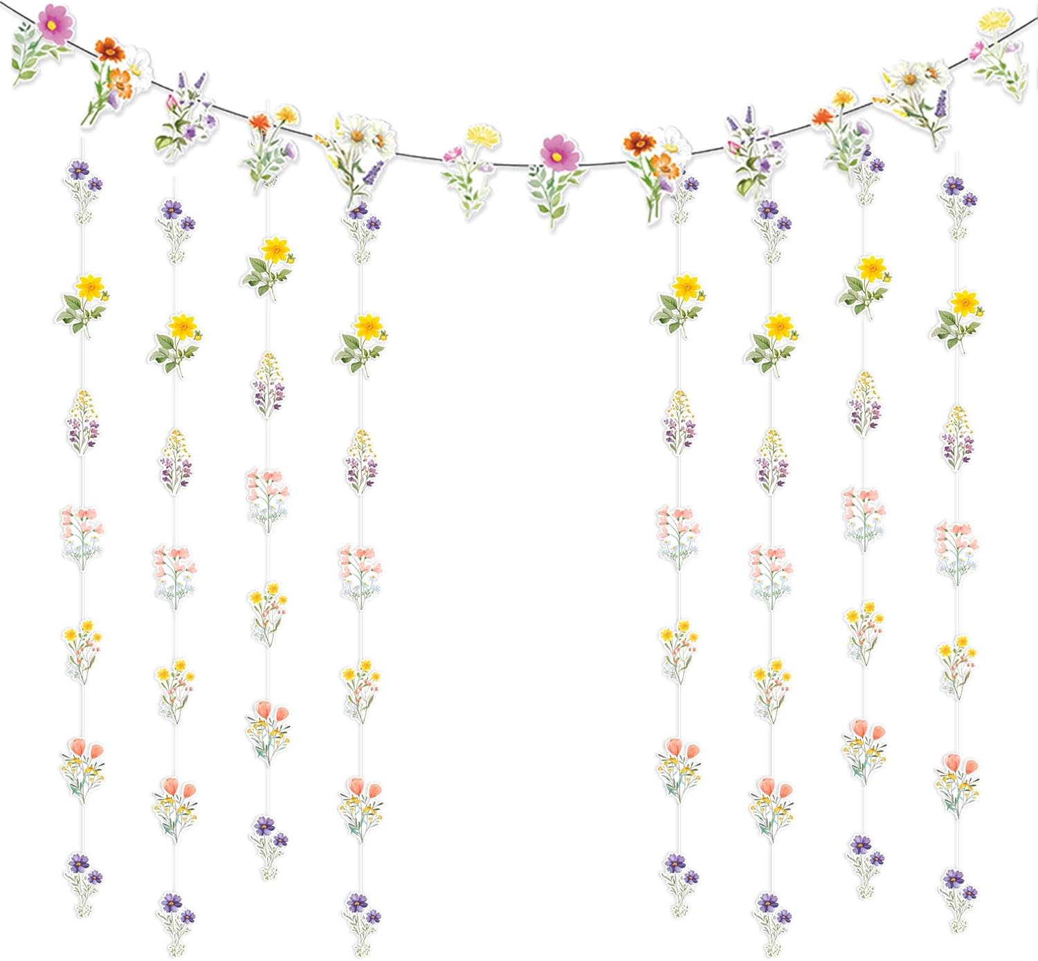 Wildflower Banner Decorations for Bridal Shower and Wedding Backdrop