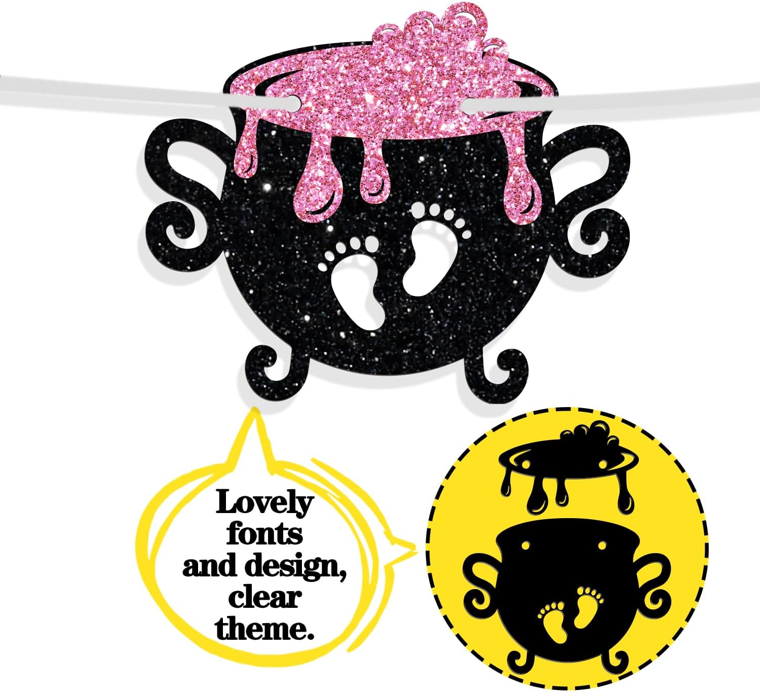 Witch or Wizard Banner Halloween Baby Shower Decor