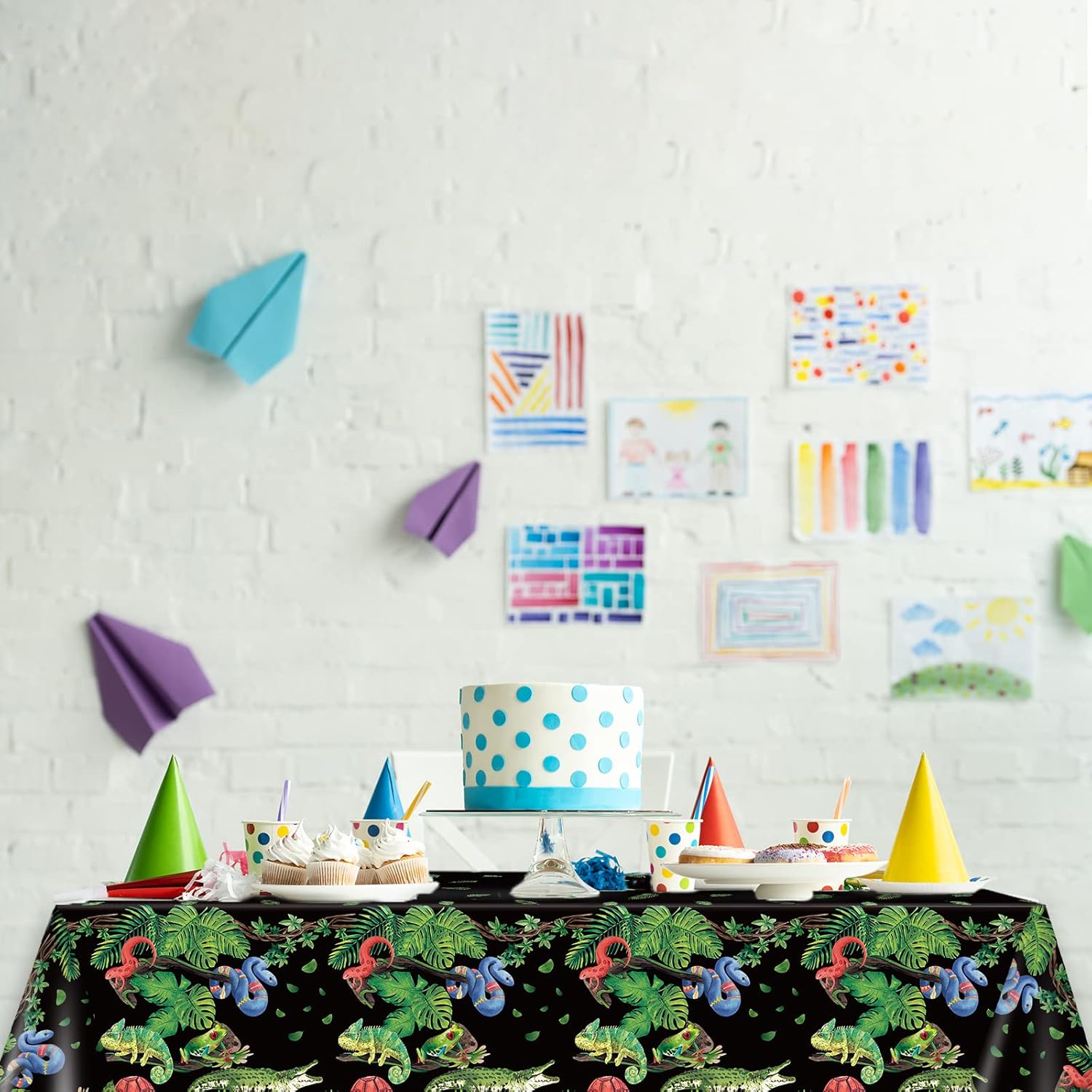 3pcs Reptile Tablecloth for Summer Parties