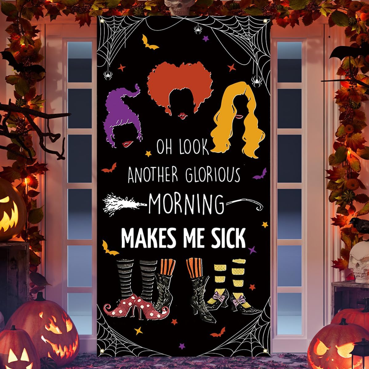 Flaircave Hocus Pocus Witch Sisters Door Banner Halloween Decor