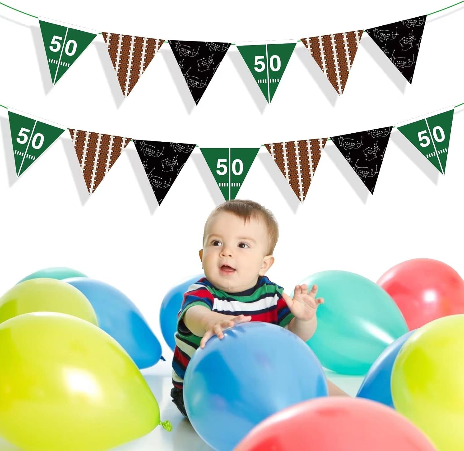 WishLife Football Theme Party Decorations Banners
