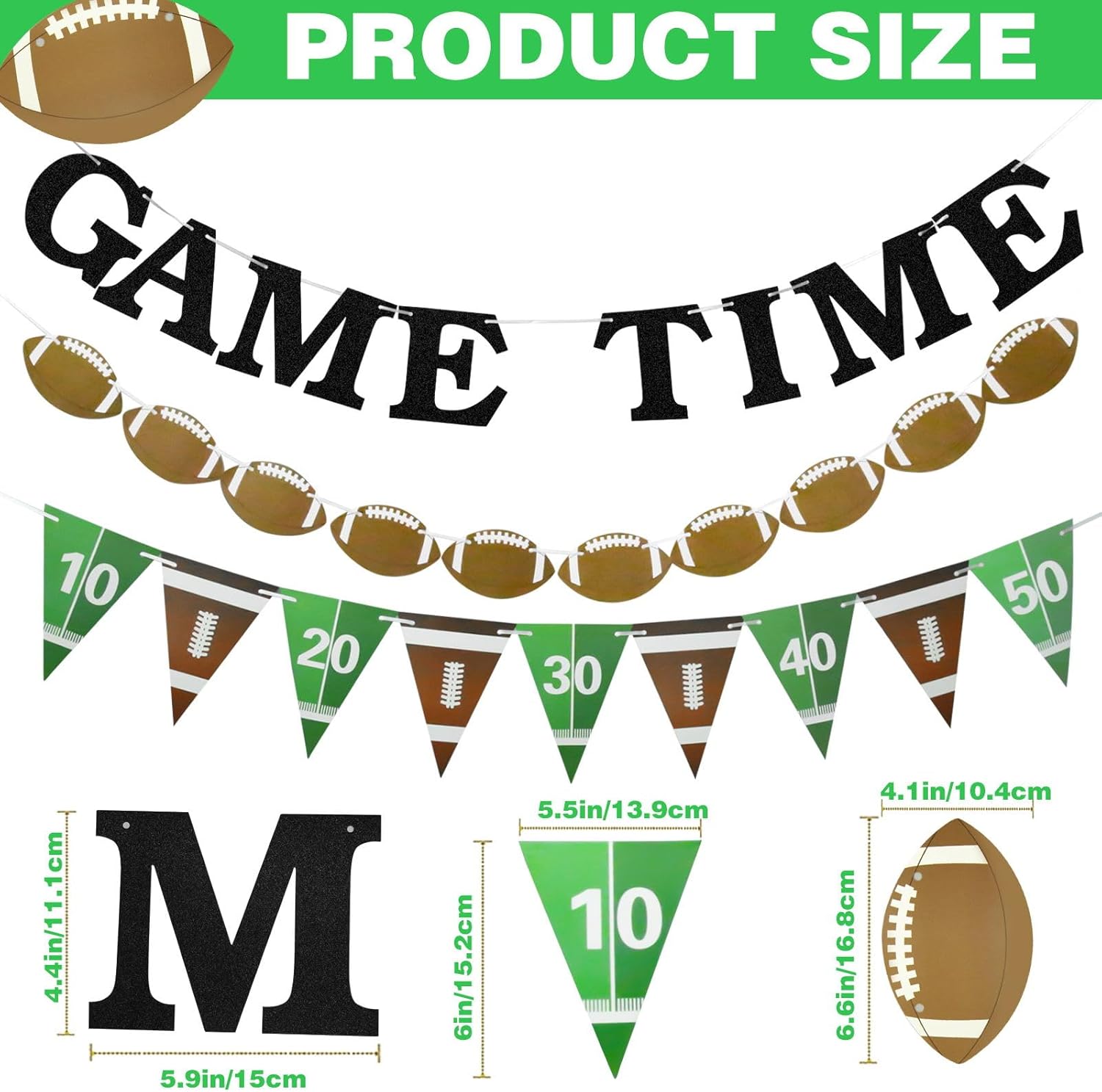 Game Time Football Banner Football Party Decor