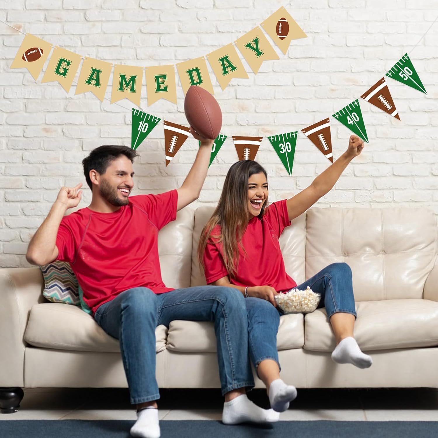 Football Game Day Banner Set for Party Decorations