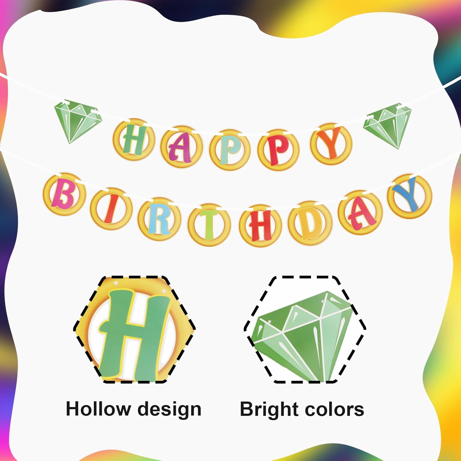 Hedgehog Birthday Banner Set Prestrung Decor for Boys Party