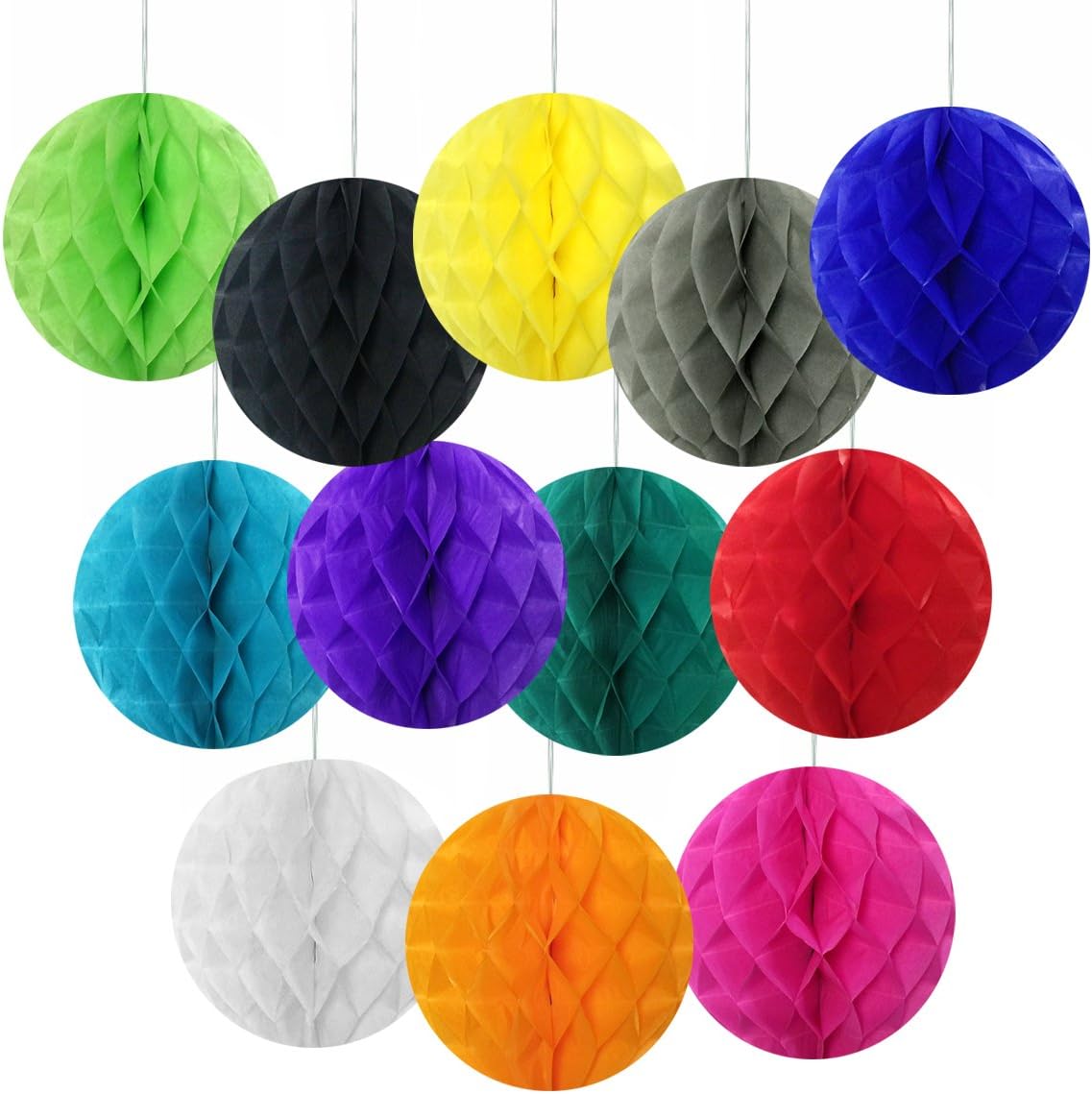 Wrapables 14 Inch Black Tissue Pom Pom Decor