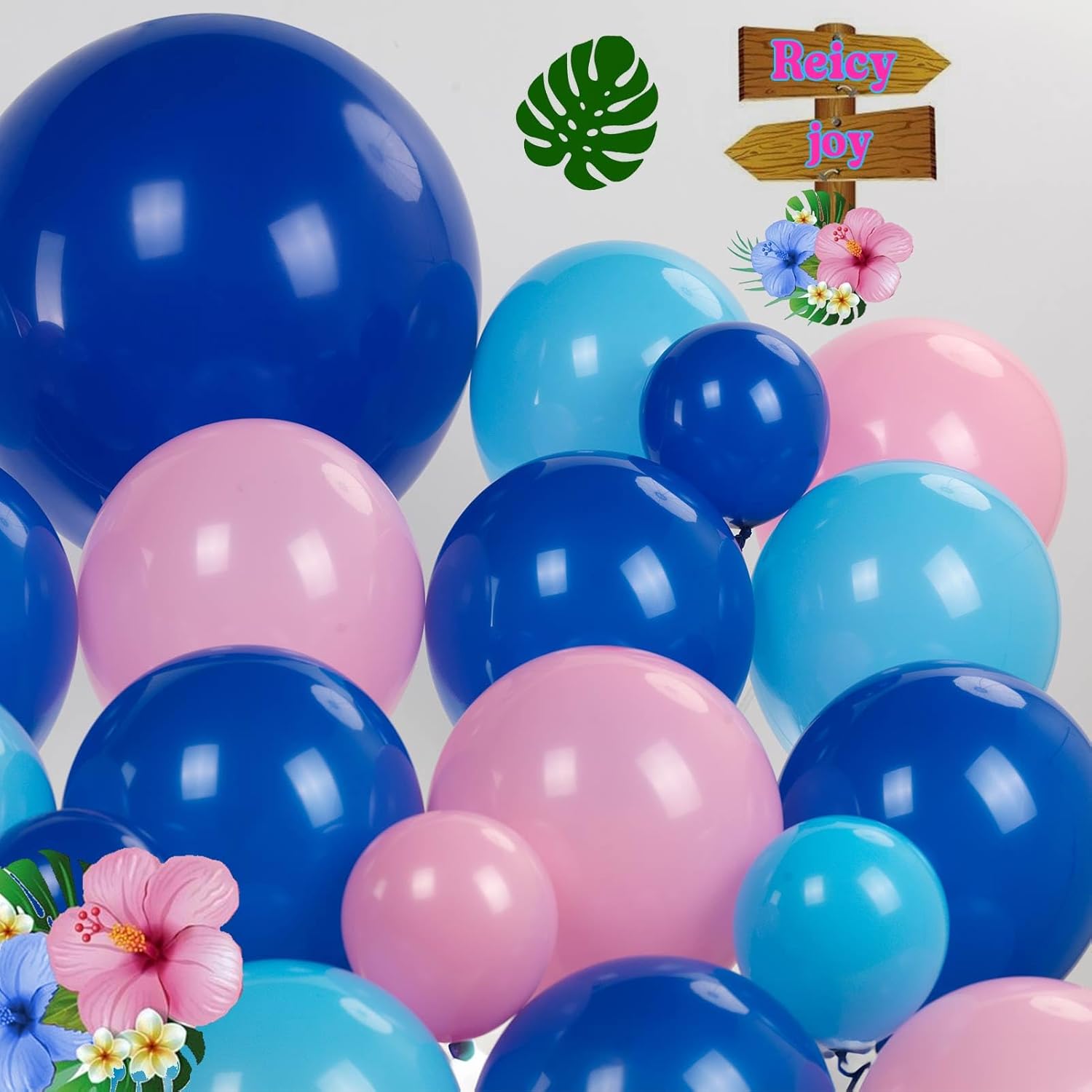 Pastel Blue and Pink Balloon Garland Arch 132Pcs