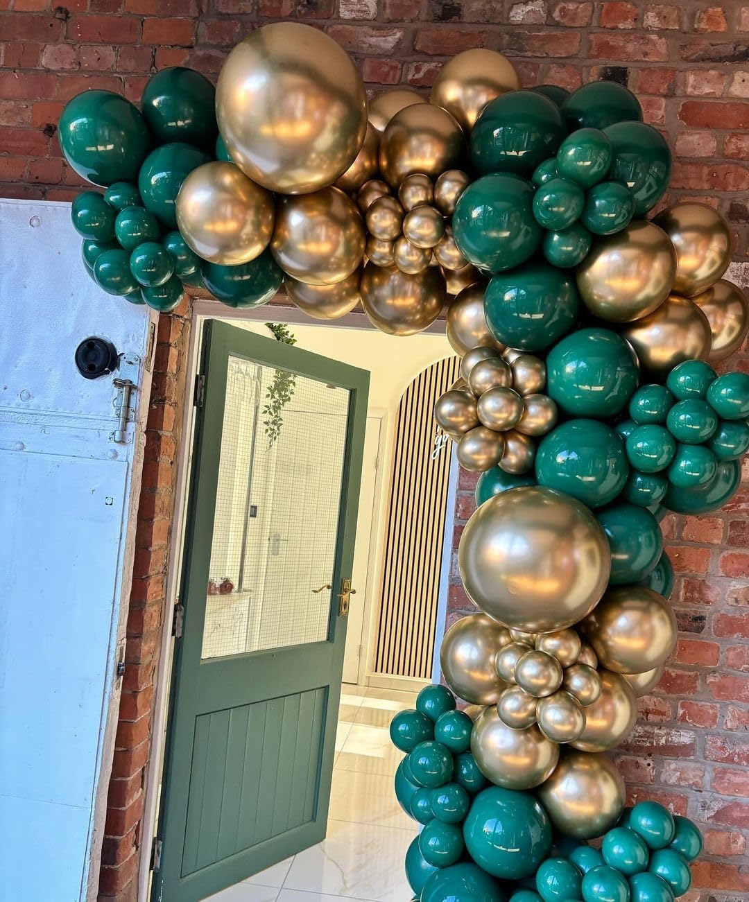 Green and Gold Balloons 75PCS 12in 5in Party Decor Set