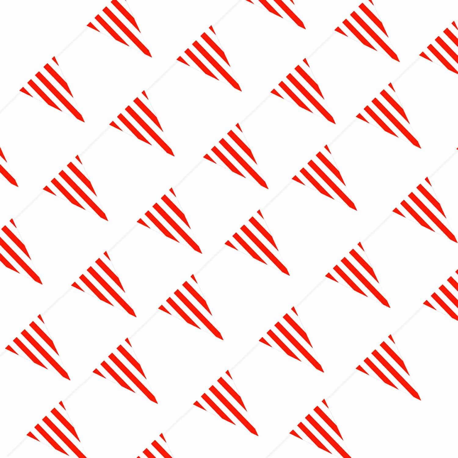 Piokio 100ft Red White Striped Pennant Banner