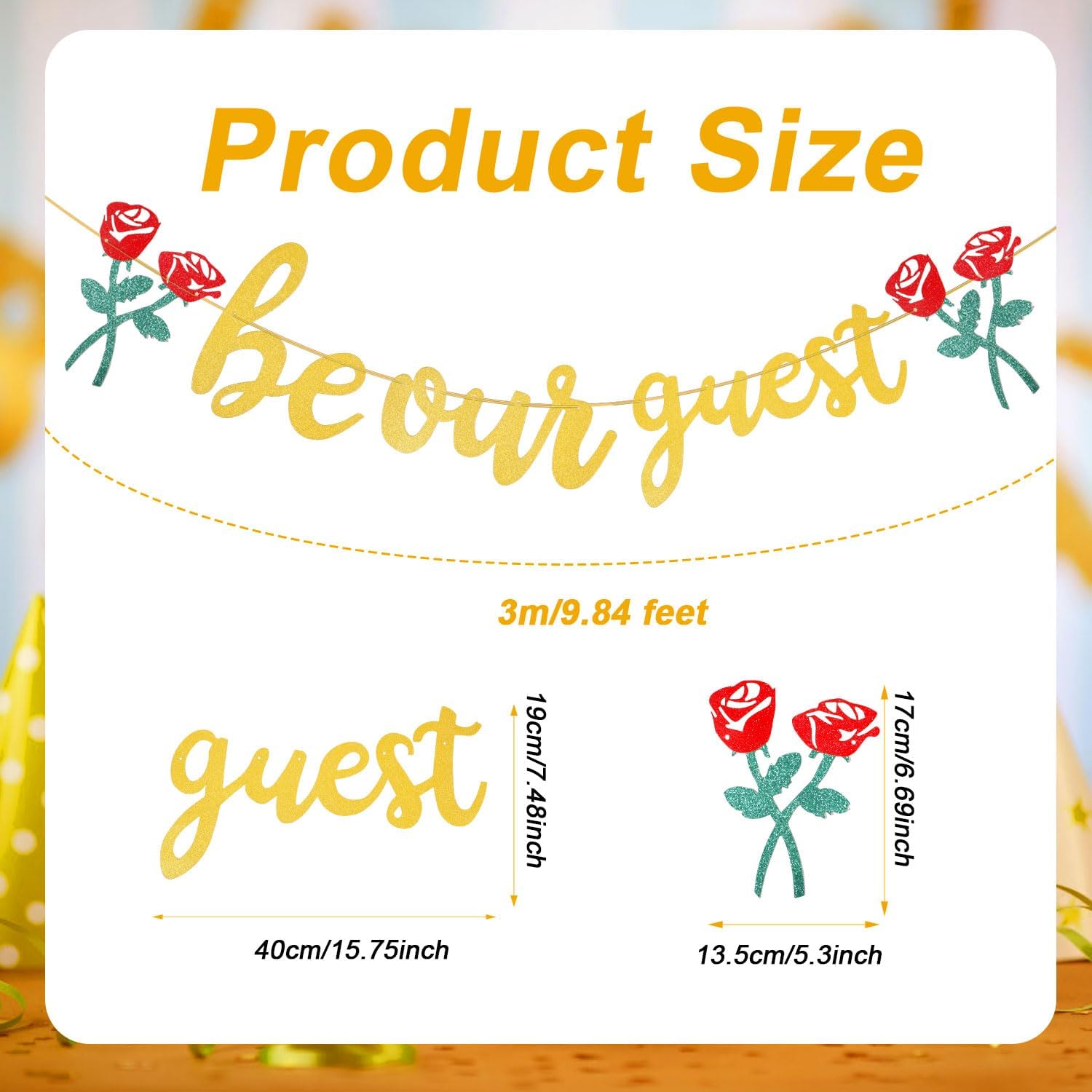 Be Our Guest Banner Pre-Strung Party Decor
