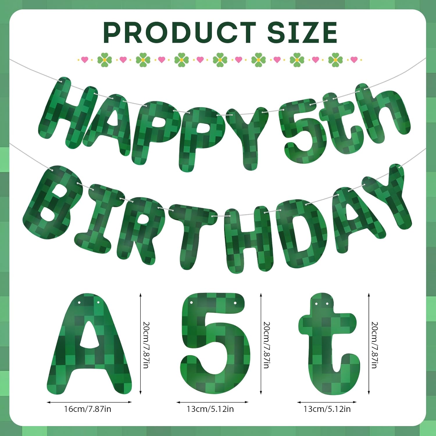 Minecraft Birthday Banner for Kids Parties and Gaming Events