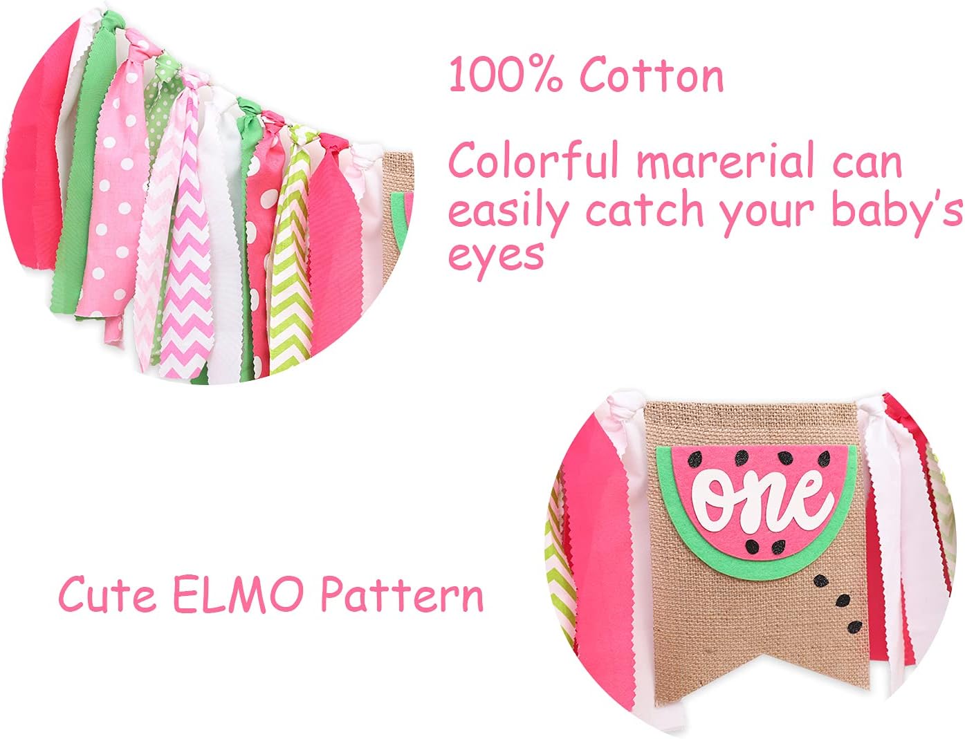 Watermelon Birthday High Chair Banner