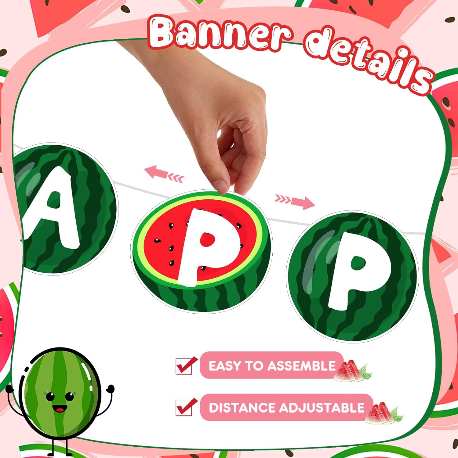 MotiMind Watermelon Birthday Banner Set