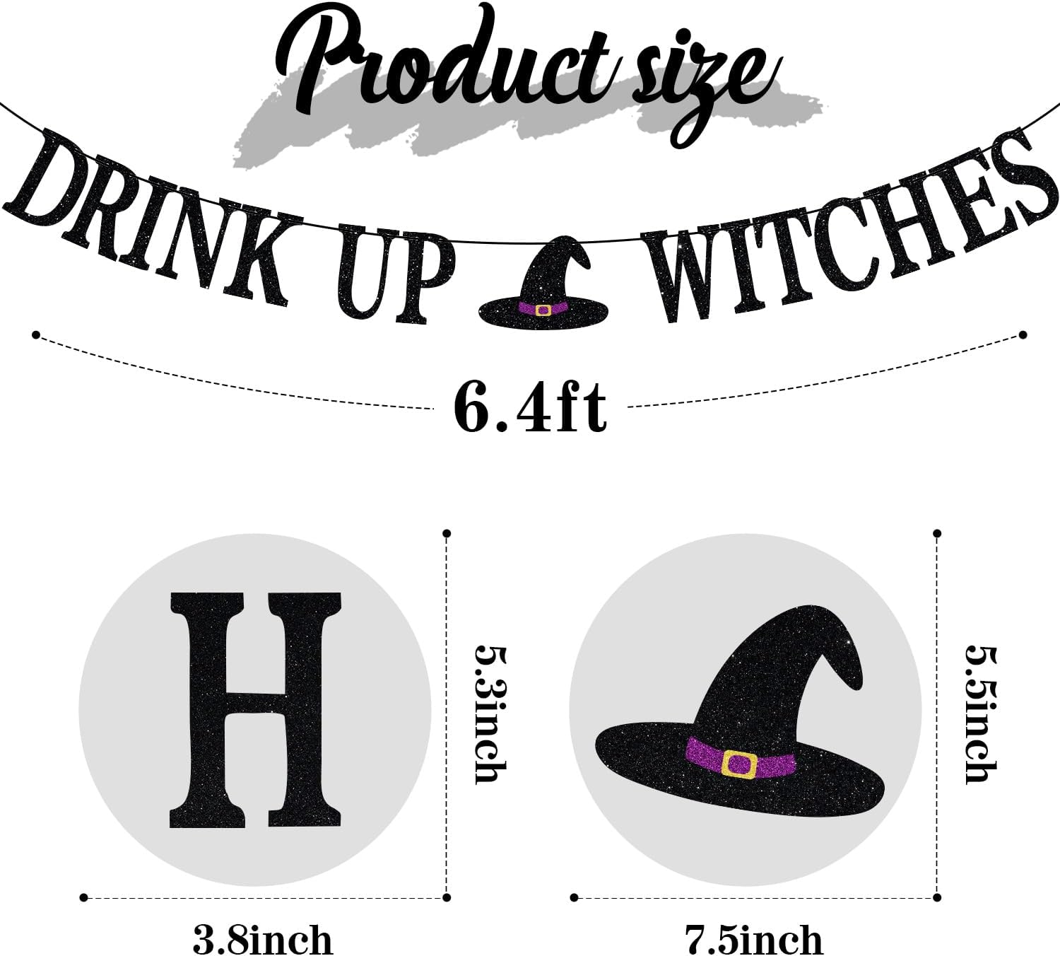 Drink Up Witch Banner Halloween Party Decor