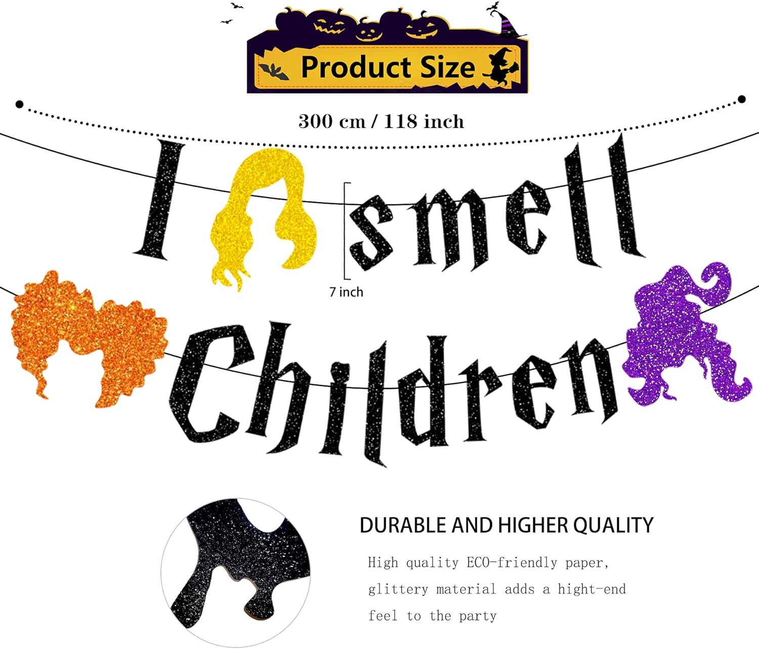 I Smell Children Halloween Banner for Fireplace and Office