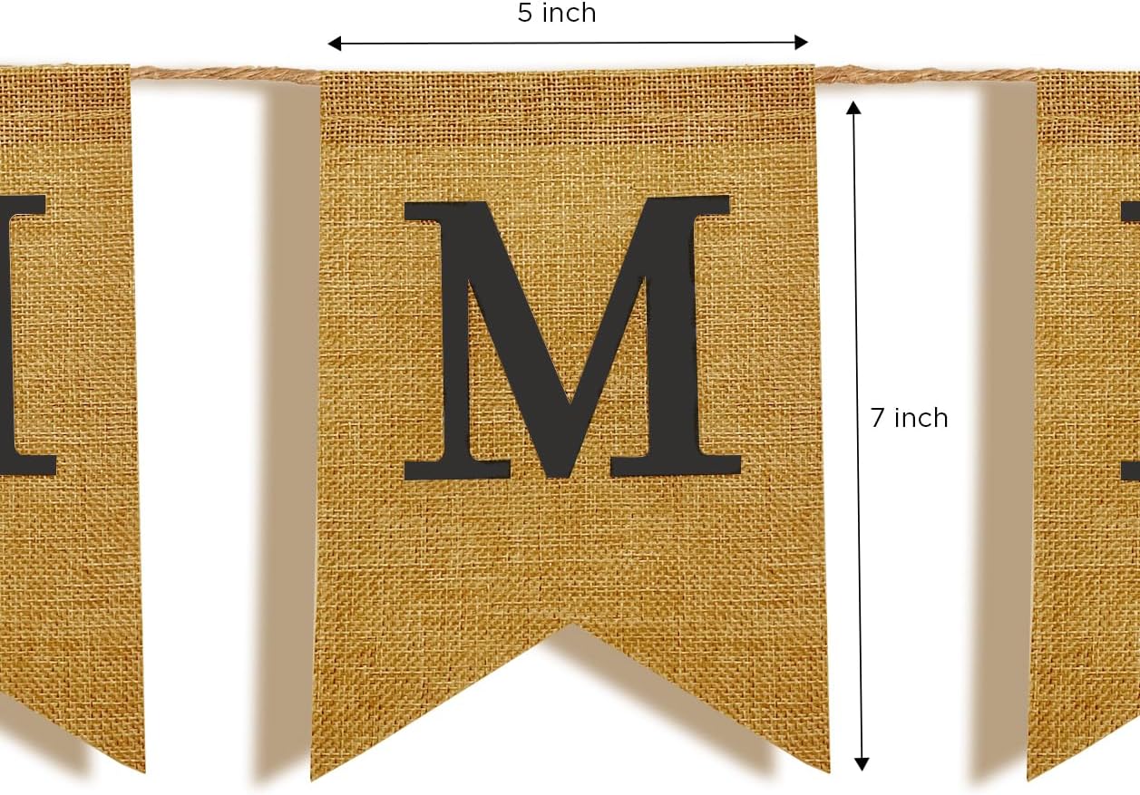 Custom Personalized Banner Durable Faux Burlap Party Decor