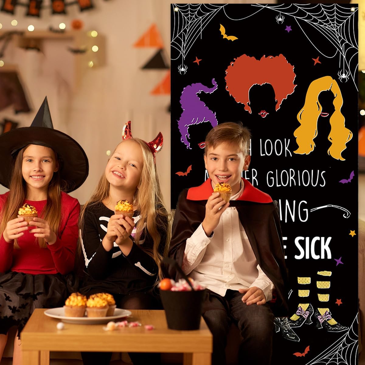 Flaircave Hocus Pocus Witch Sisters Door Banner Halloween Decor
