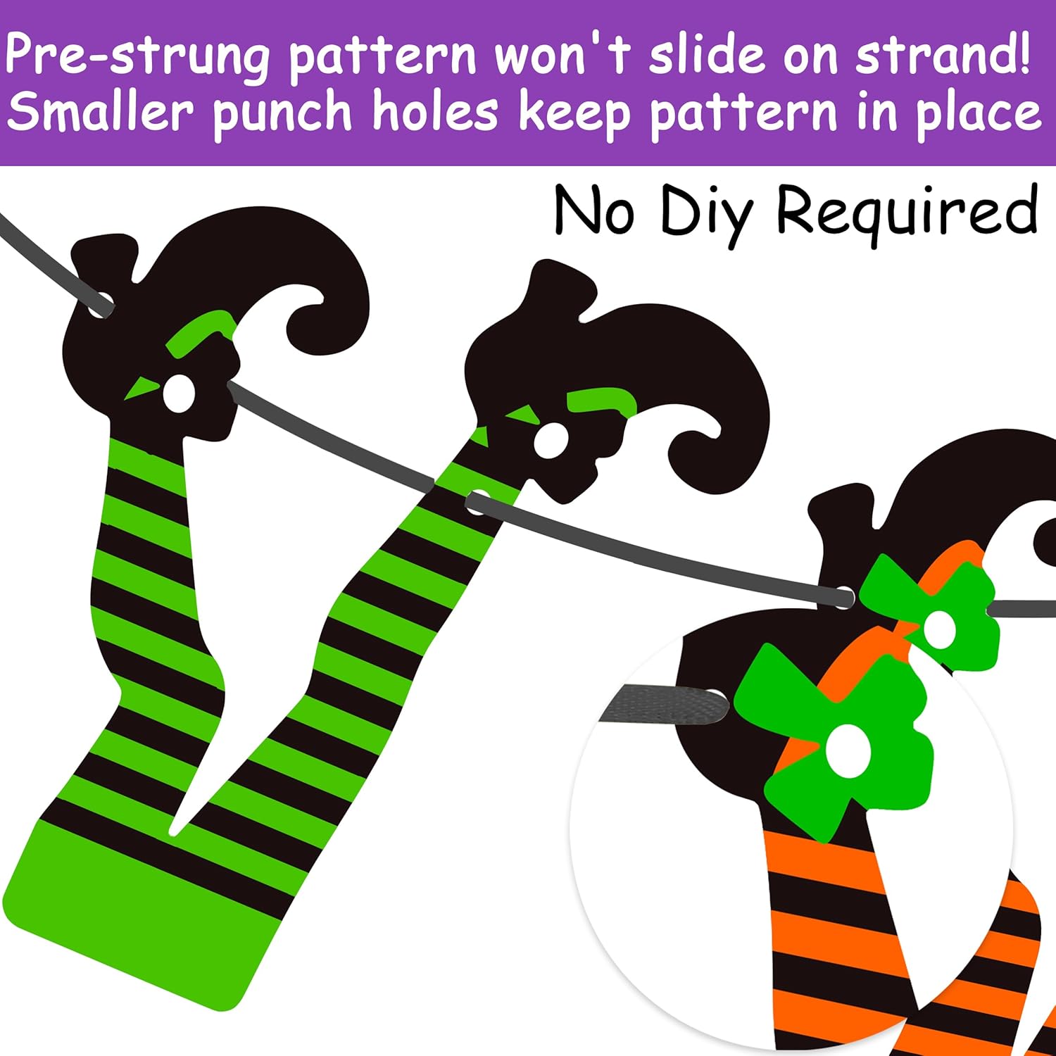 Witch Boot Halloween Banners 2pcs Decorations