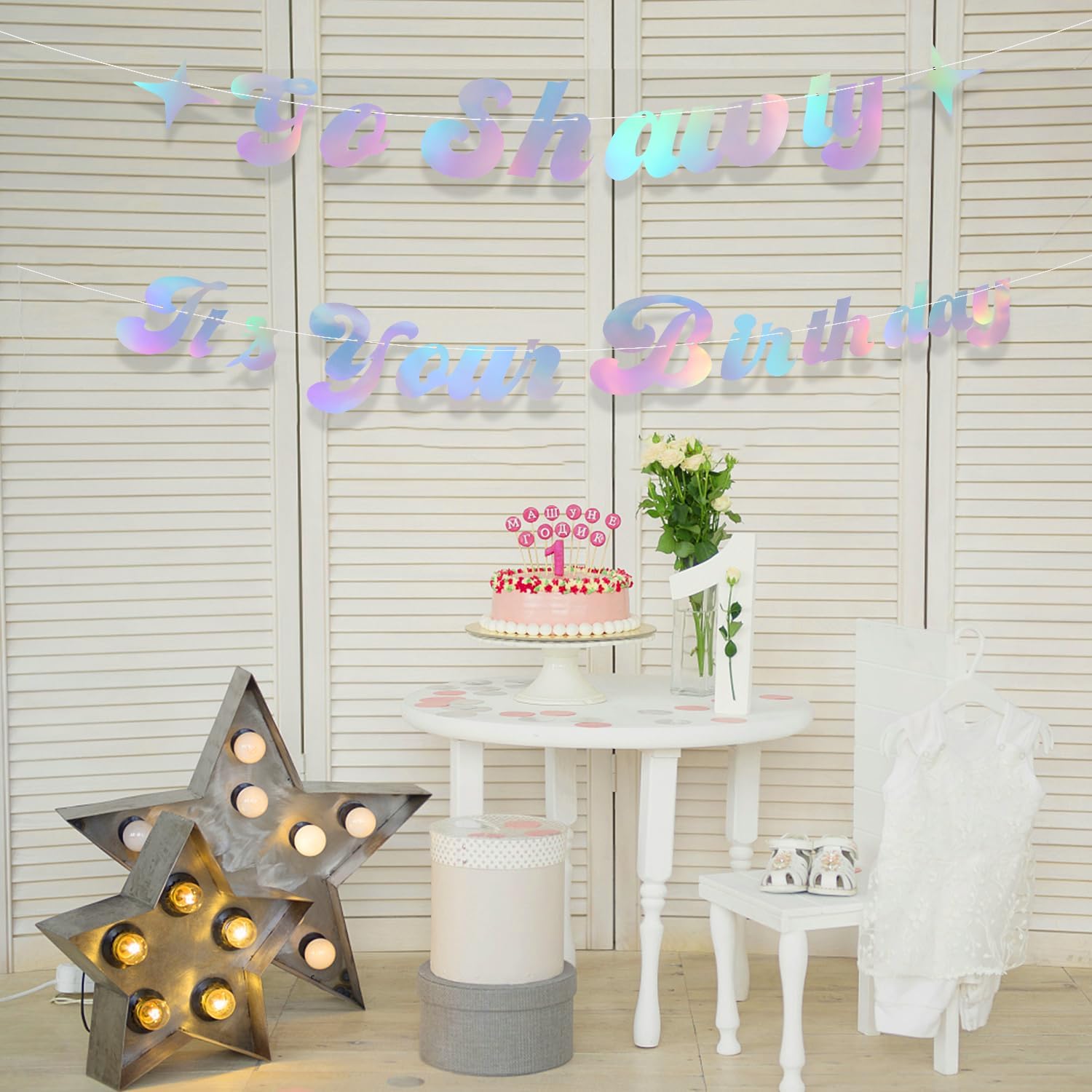 Go Shawty Birthday Banner Iridescent Party Decoration