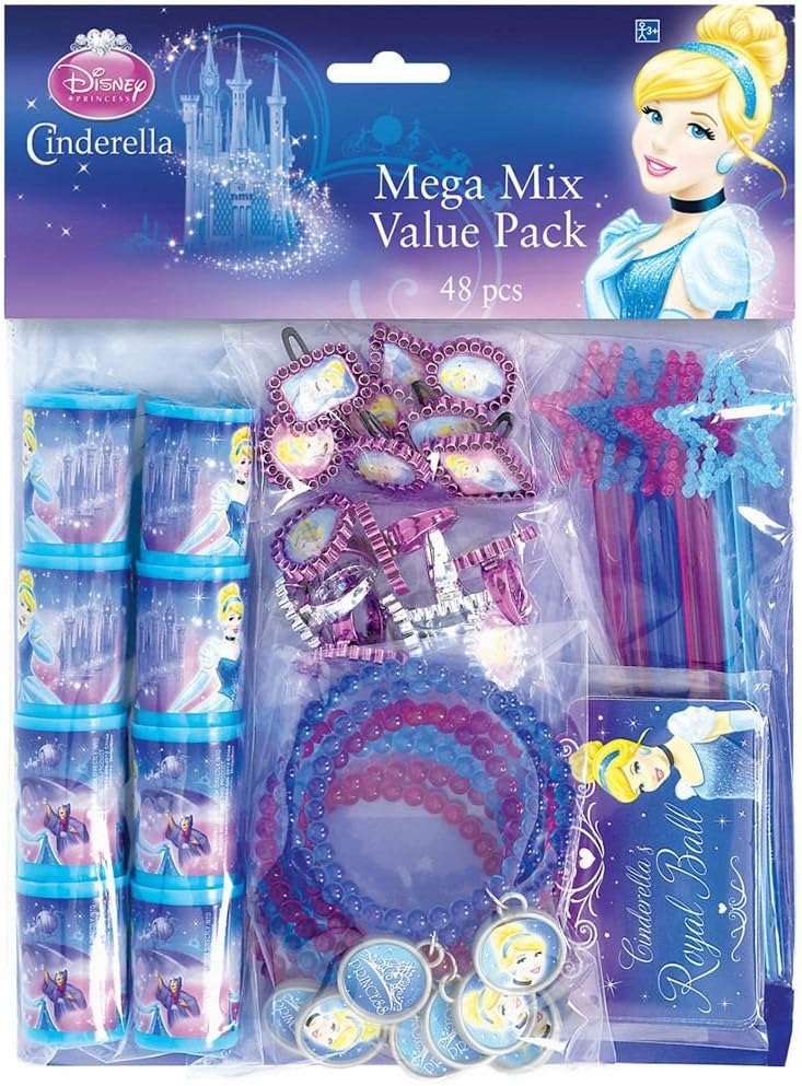 Disney Cinderella Party Favor Value Pack 48 Pieces