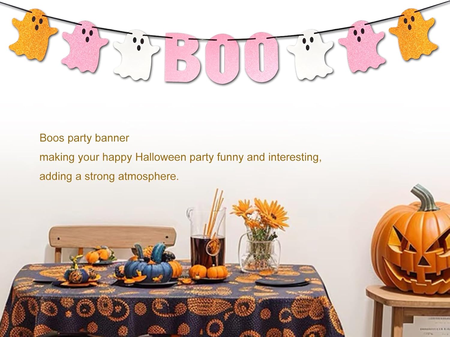 Cute Boo Banner Halloween Party Decor