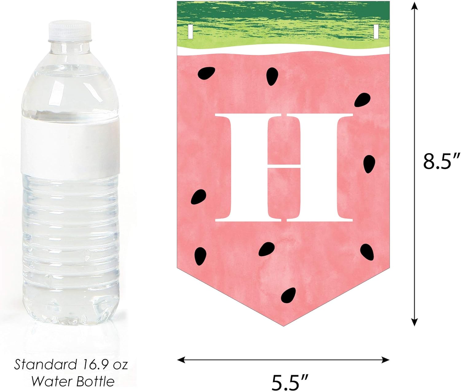 Big Dot of Happiness Sweet Watermelon Birthday Bunting Banner