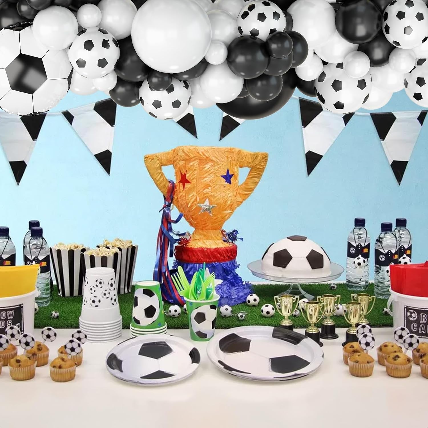 TAOYE Soccer Balloon Arch Kit 94pcs