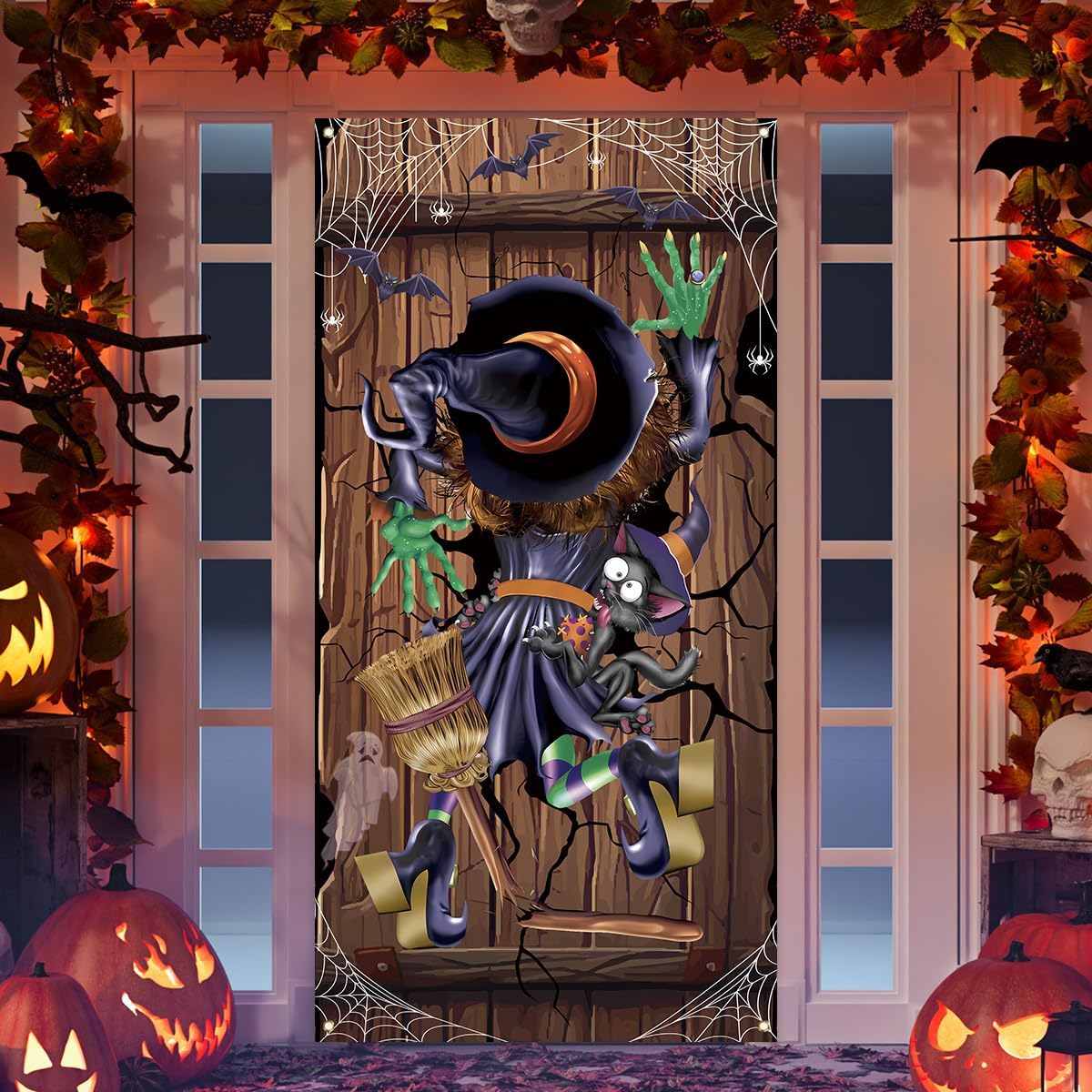 Hocus Pocus Door Cover Halloween Banner Sanderson Sisters Decor