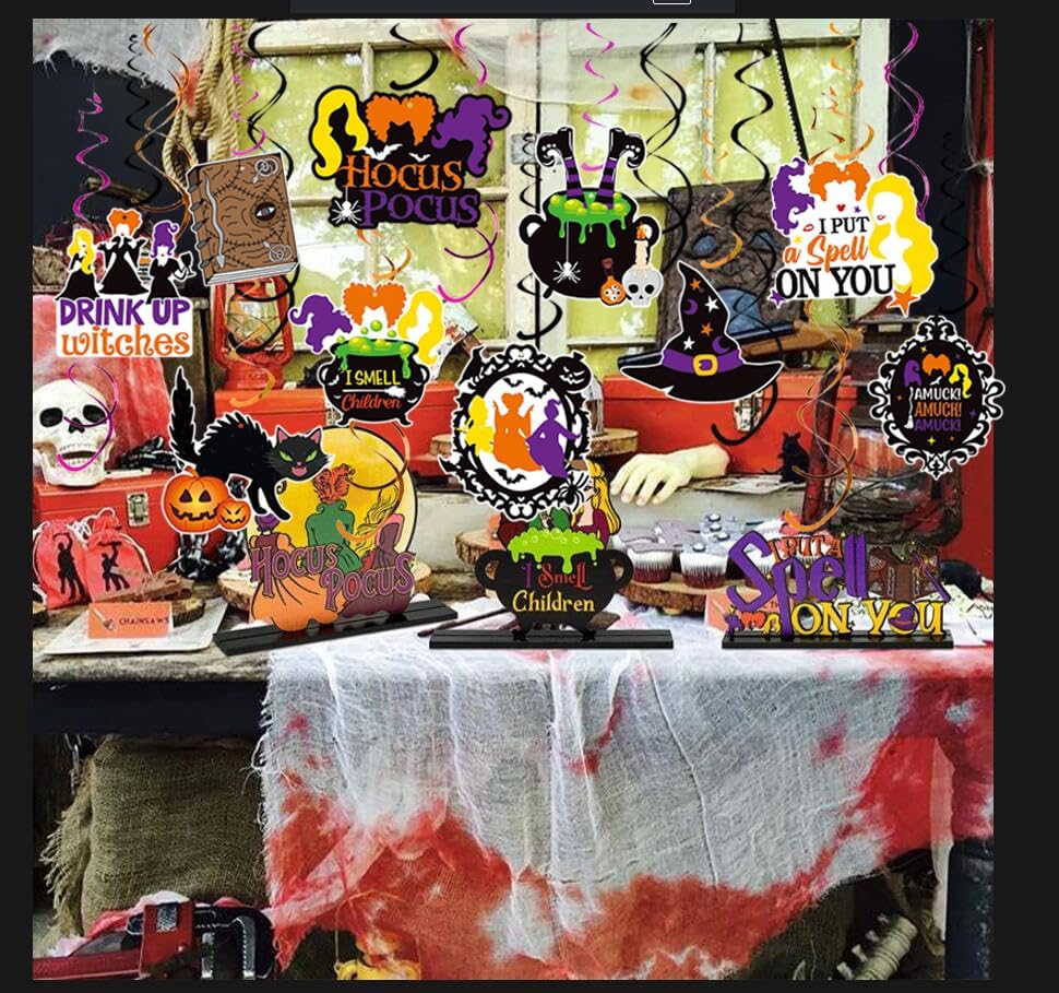 30pcs Hocus Pocus Decorations for Halloween Party