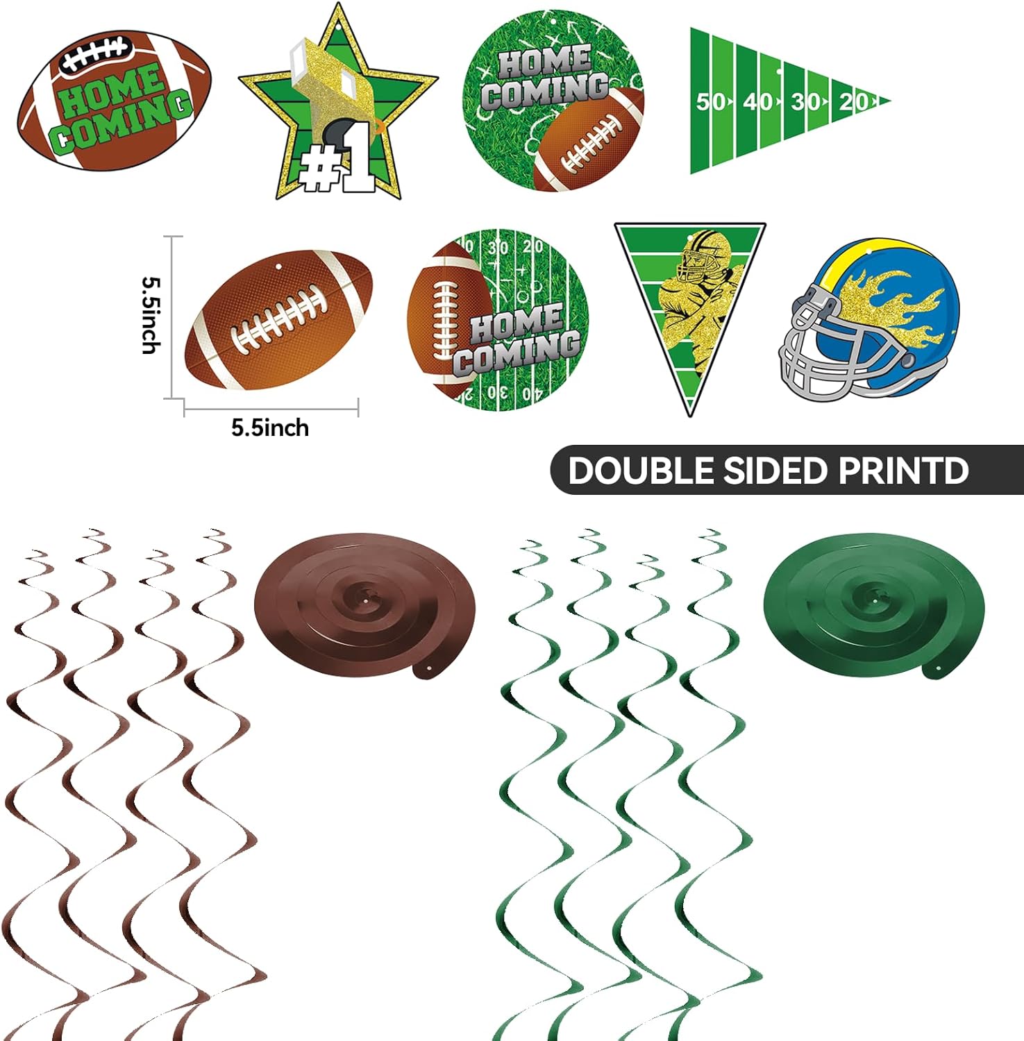10 Pcs Football Homecoming Decor Set