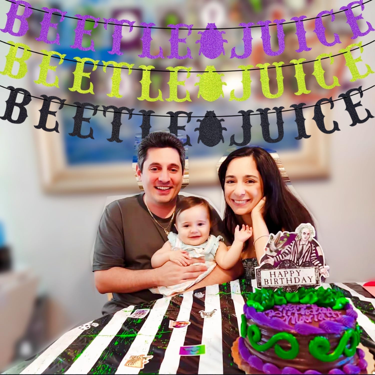 Glitter Beetle Themed Party Banner Decorations