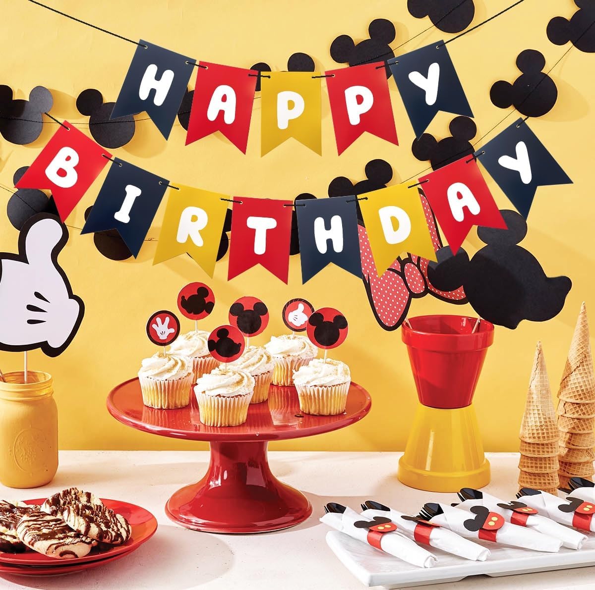 Runhiskii Happy Birthday Banner Decorations for Kids Party