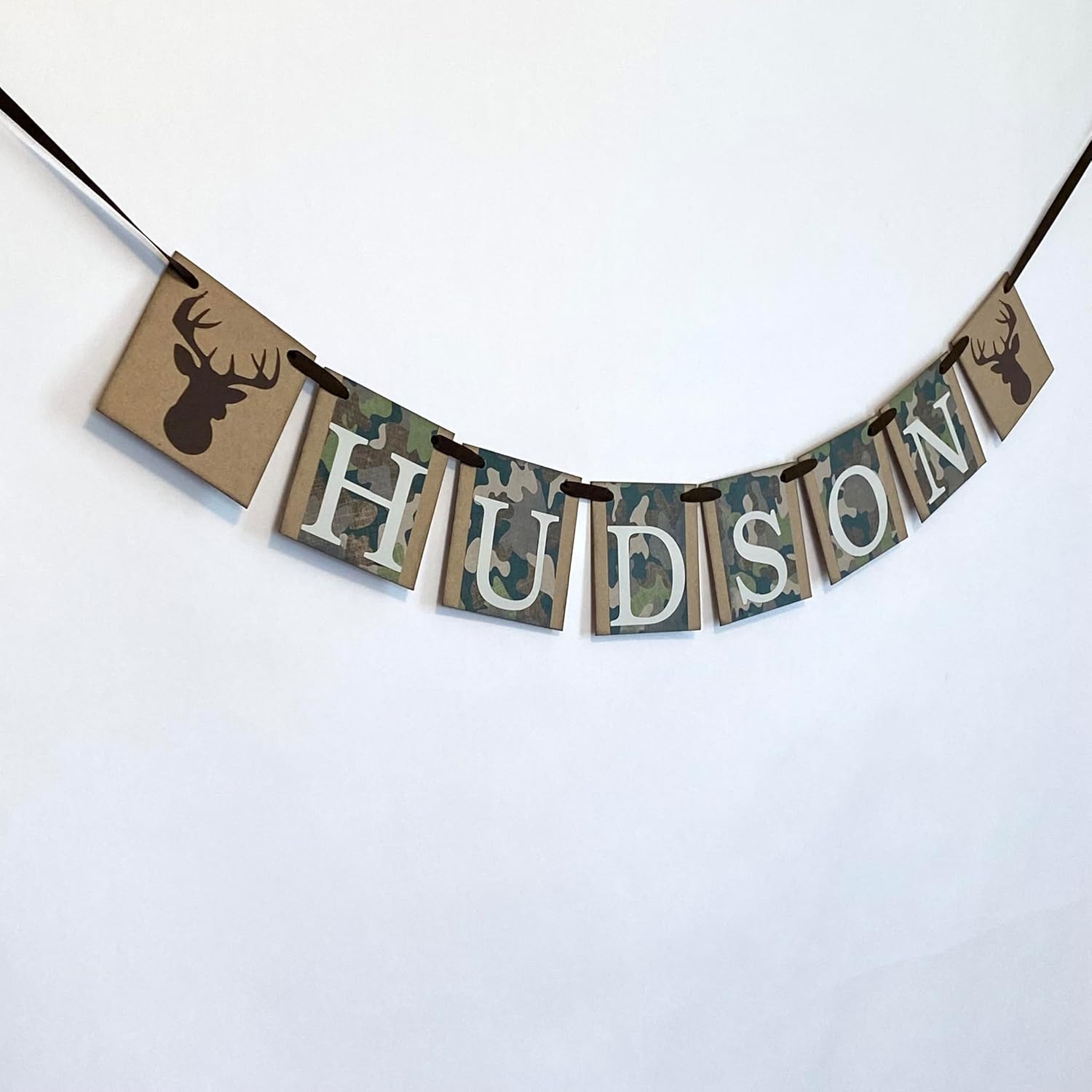 Custom Green Hunting Camp Banner for Birthday or Baby Shower