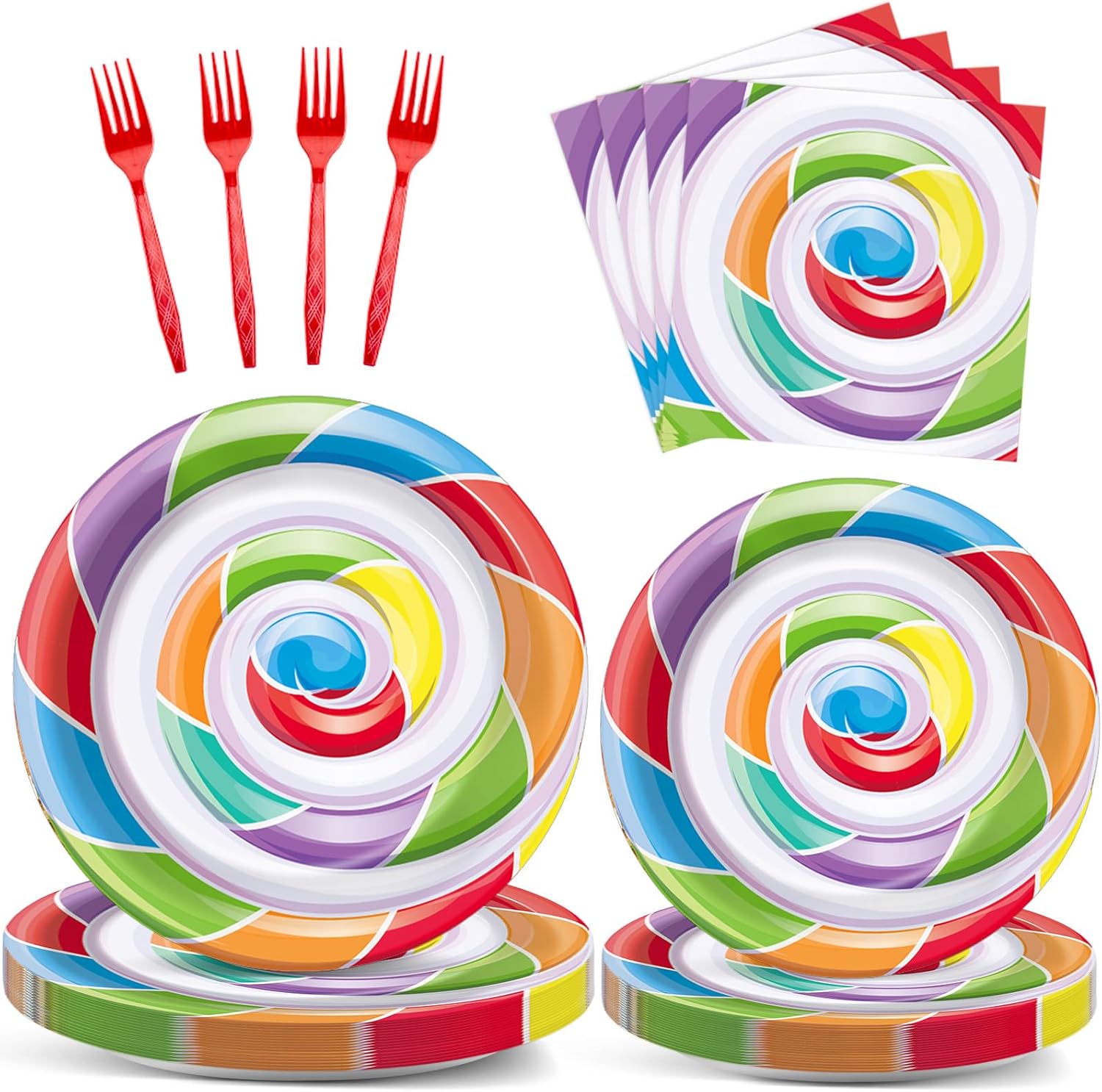 96pcs Candyland Party Supplies for Kids Birthday Baby Shower