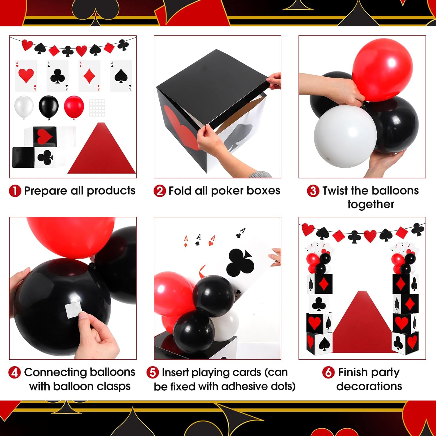 Zhanmai Casino Themed Decorations Set for Game Night Party