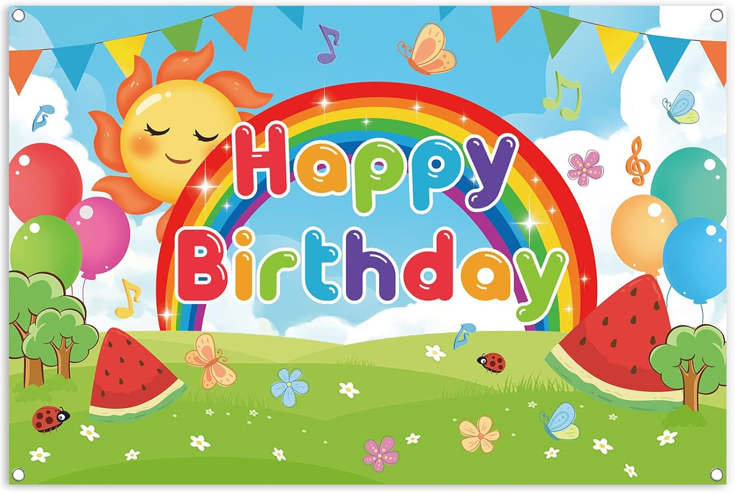 Gardenrex 5x3ft Watermelon Birthday Backdrop