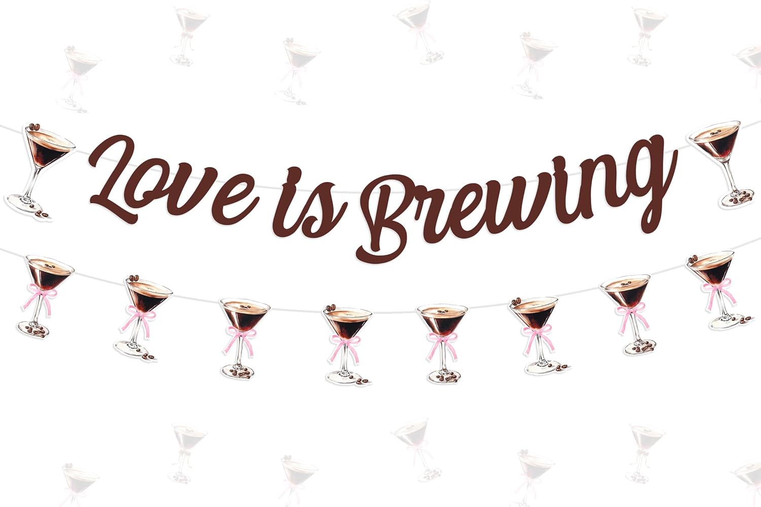 Love is Brewing Martini Themed Bridal Shower Banner