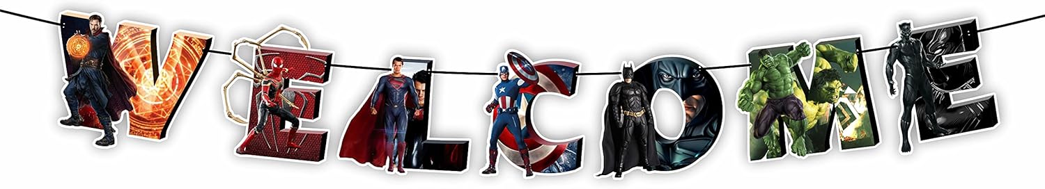 Seyal Suprhero Welcome Banner 10 Feet