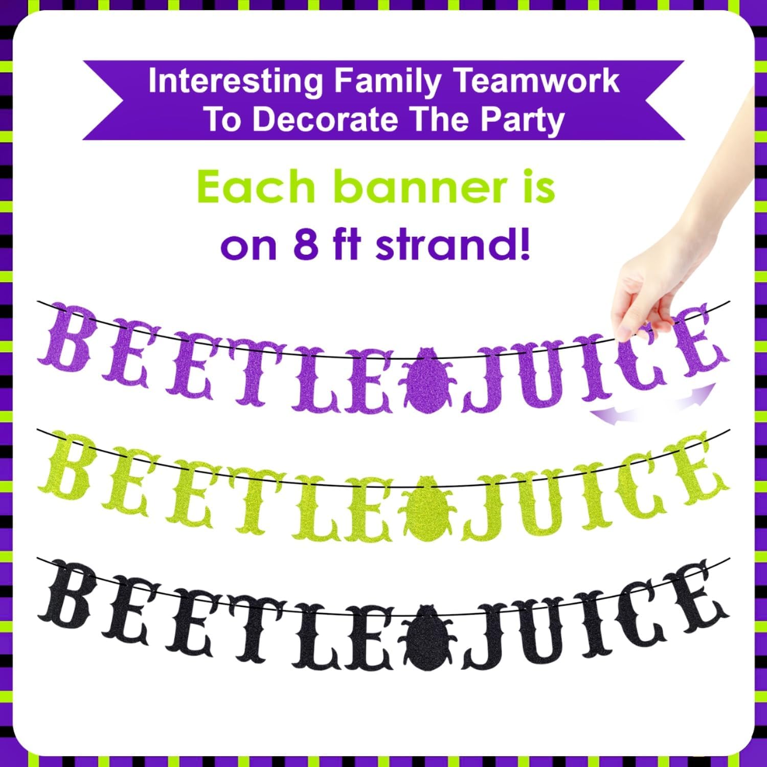 Glitter Beetle Themed Party Banner Decorations