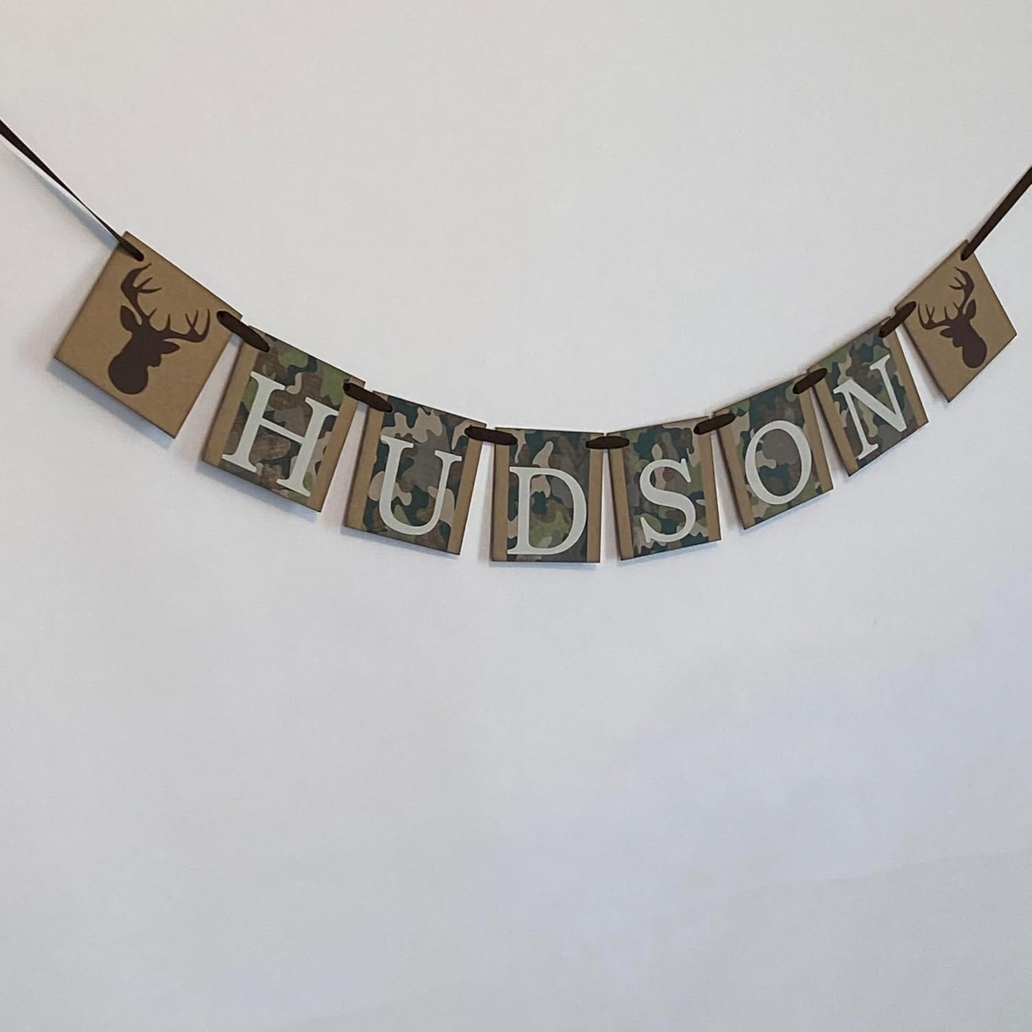 Custom Green Hunting Camp Banner for Birthday or Baby Shower