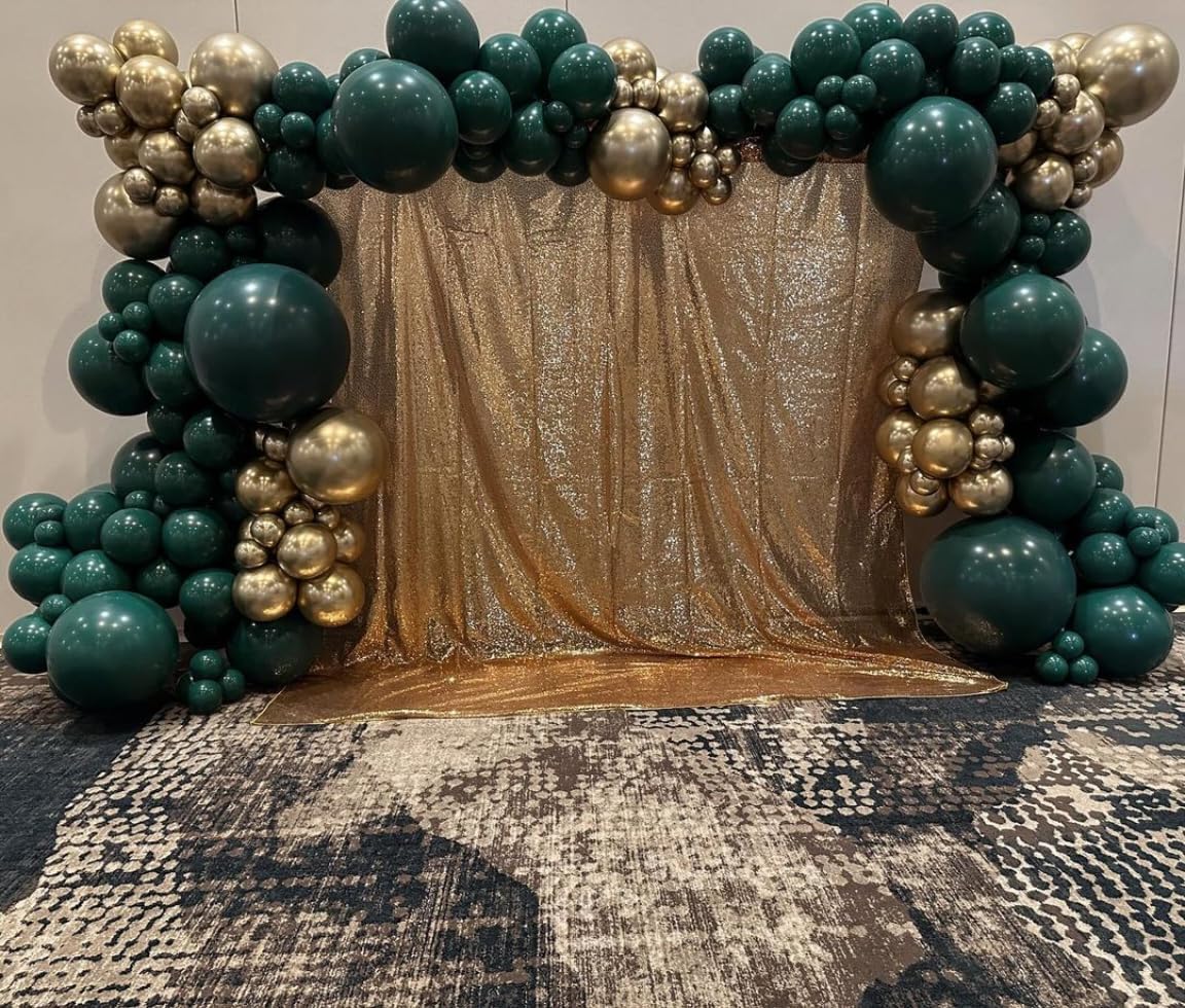 Green and Gold Balloons 75PCS 12in 5in Party Decor Set