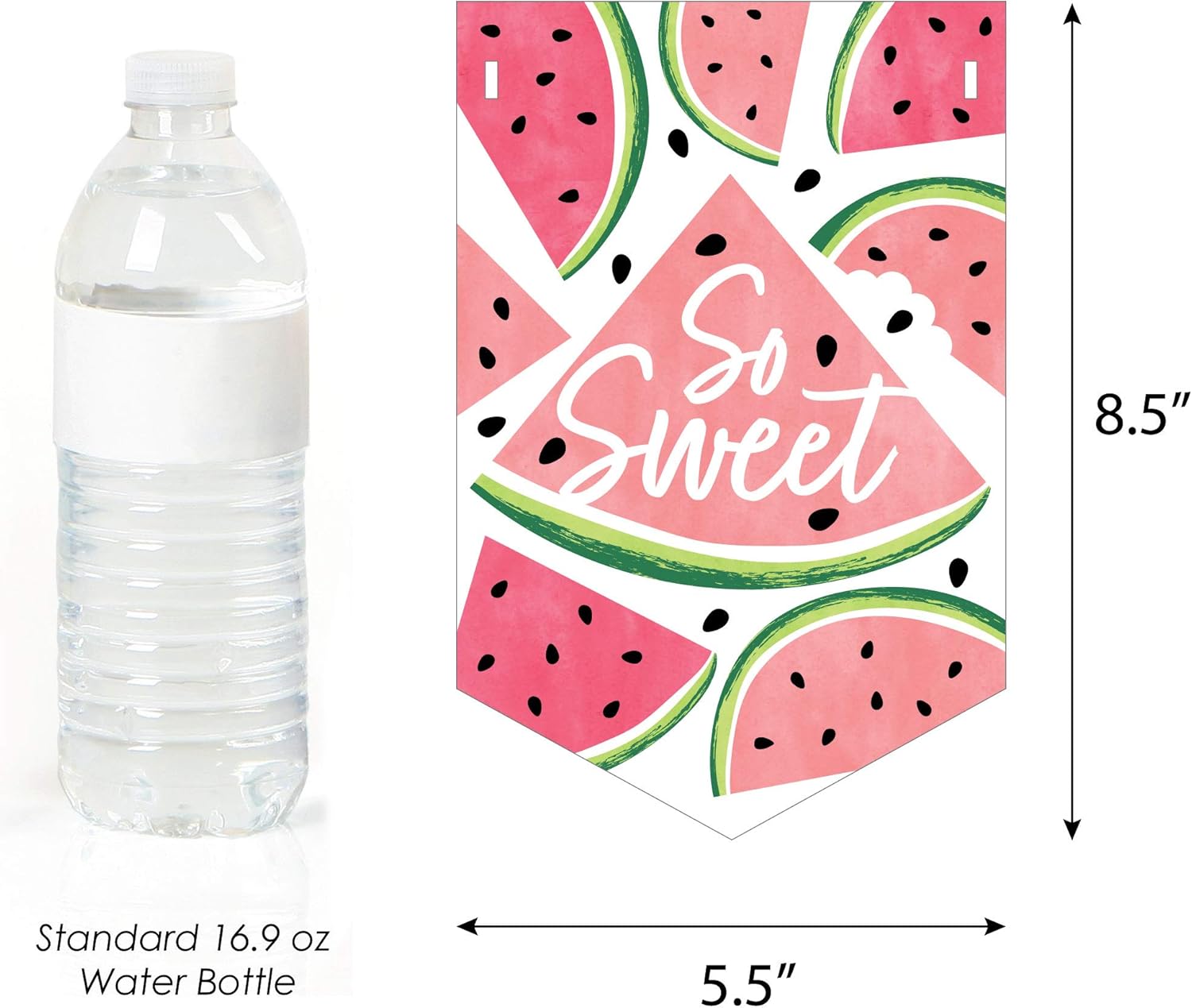 Big Dot of Happiness Sweet Watermelon Birthday Bunting Banner