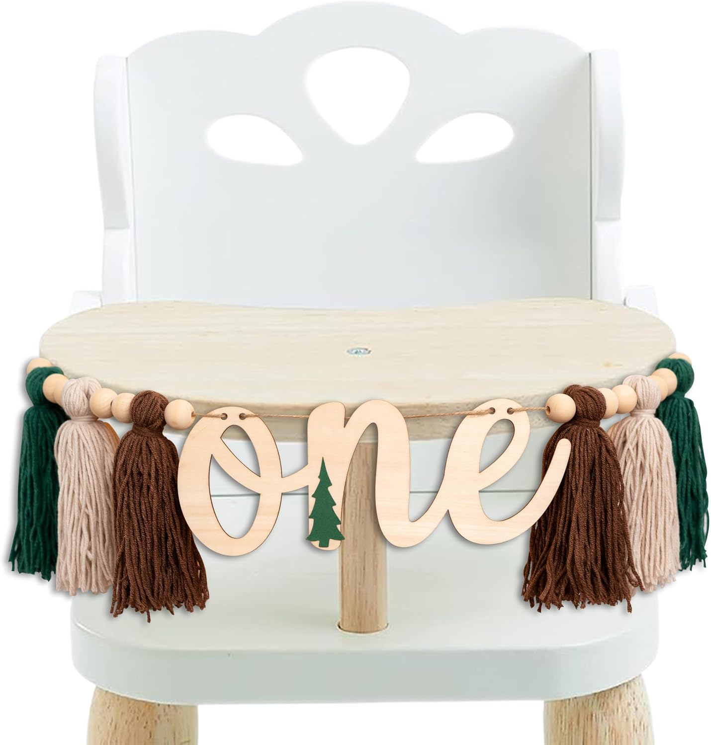 One Happy Camper High Chair Banner - Adventure Camping Theme Decor