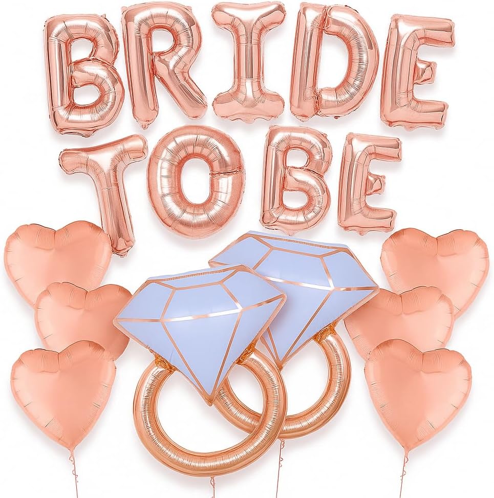 Rose Gold Bride To Be Balloons Pack of 17