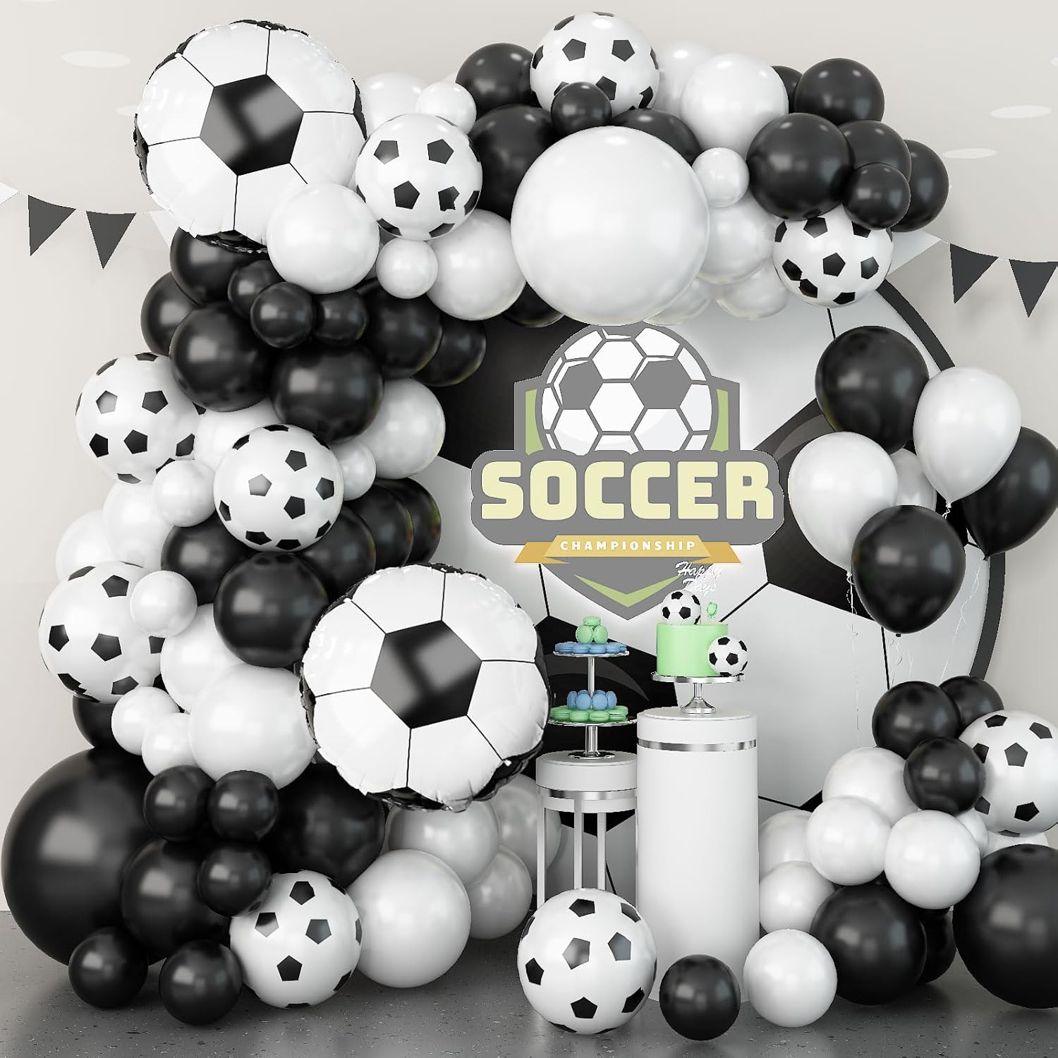 TAOYE Soccer Balloon Arch Kit 94pcs