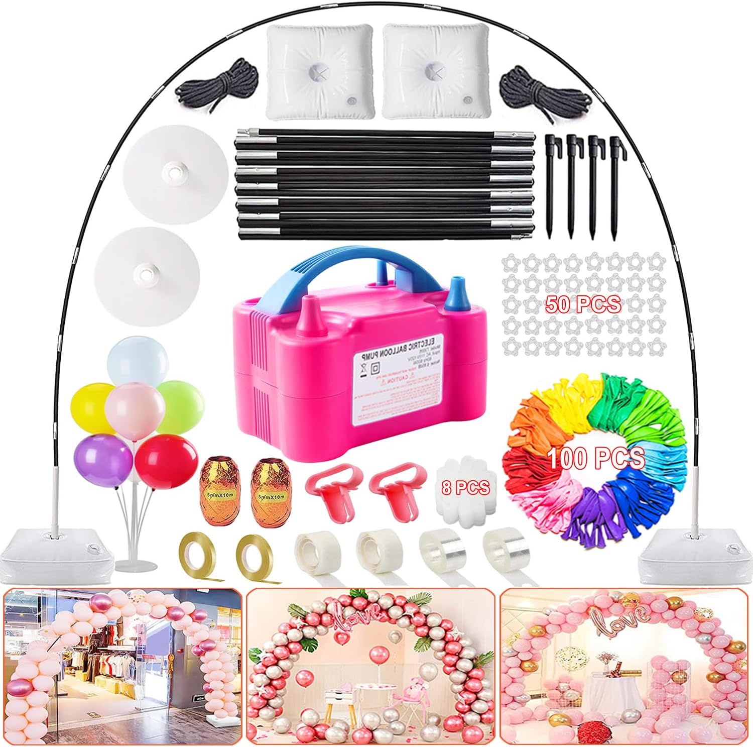 Chaohua Balloon Arch Kit with Electric Pump