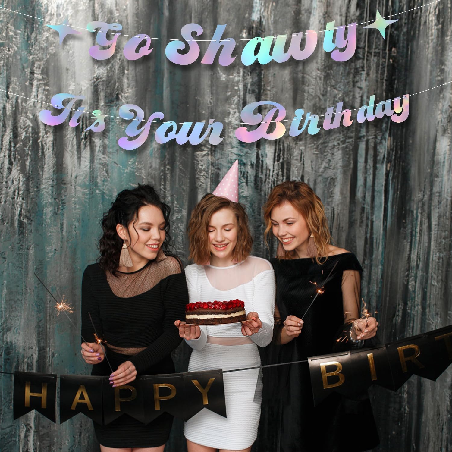 Go Shawty Birthday Banner Iridescent Party Decoration