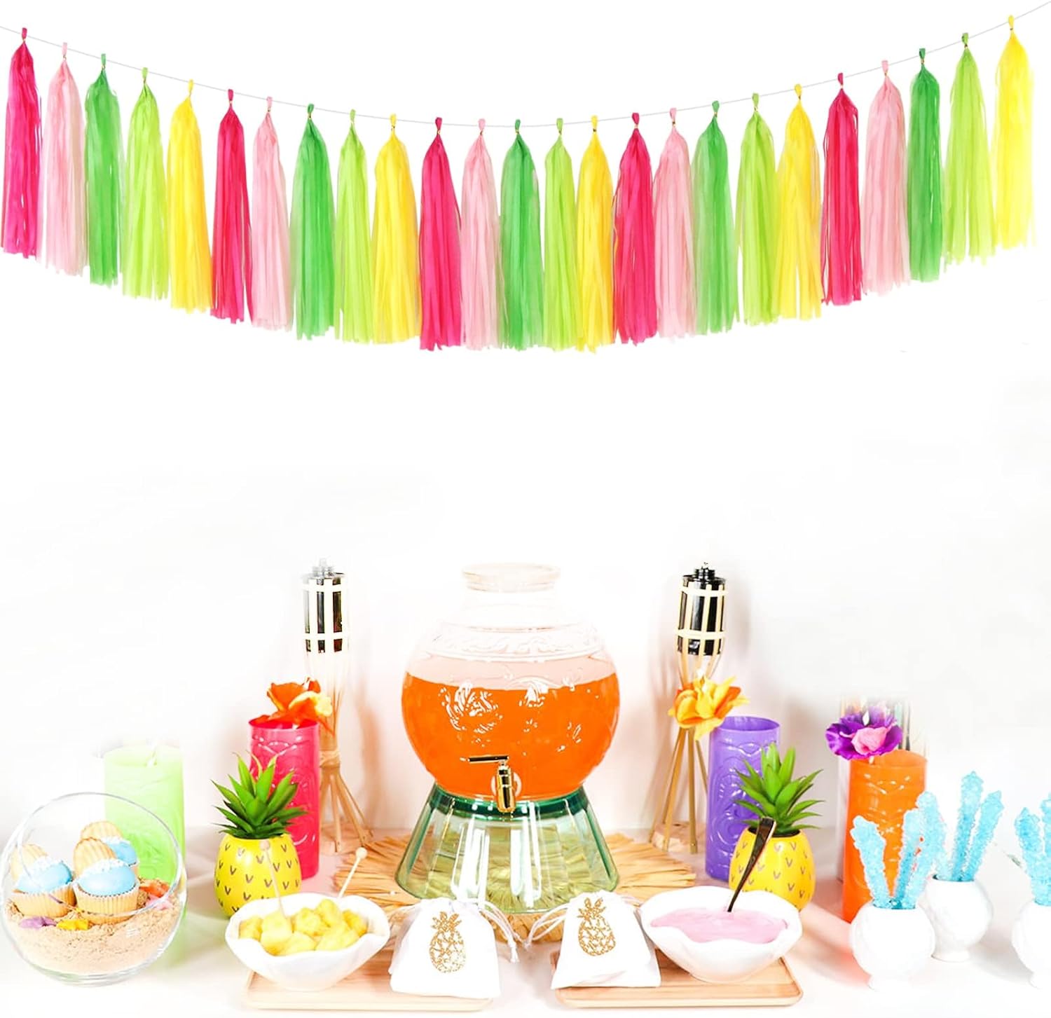 Panduola Hawaiian Tassel Garland 25pcs Decorations
