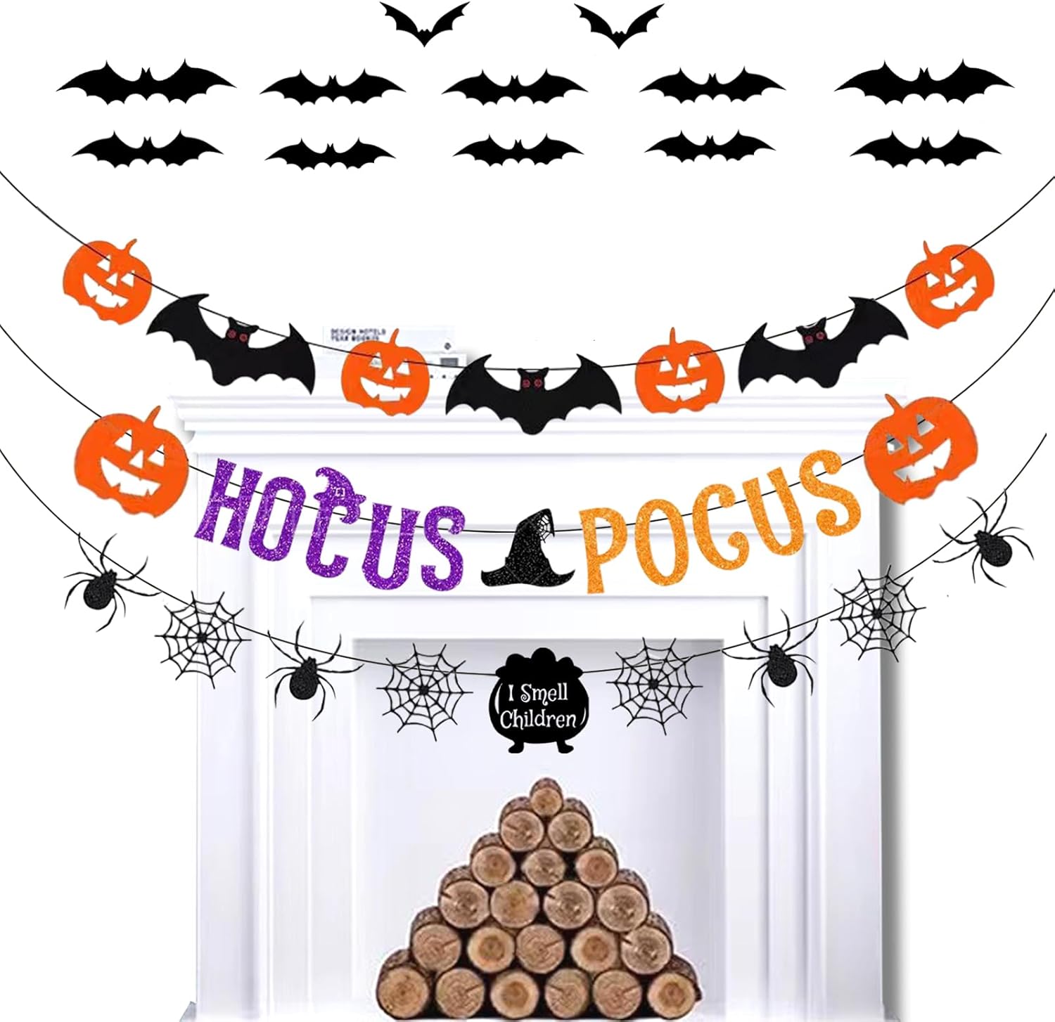 Hocus Pocus Burlap Banner Halloween Decorations Kit